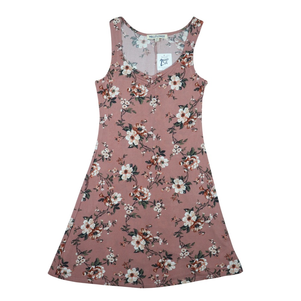Wallflower Ash‎ Rose Floral Sleeveless Skater Dress Womens Sz XS New with Tags